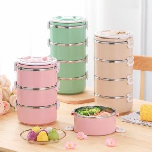 Hộp Cơm Giữ Nhiệt 4 Tầng Văn Phòng Lúa Mạch Cặp Lồng Giữ Nhiệt Cà Men Giữ Nhiệt Lõi Inox-HỘP CƠM 4 TẦNG