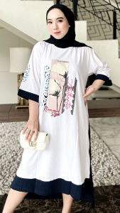 Terlaris viral pakain wanita Long tunik combinasi kekinian terbaik" NEUM OFFICIAL"tunik long aplikasi muslim/tunik cantik modis/tunik kaos wanita/tunik tebal lembut