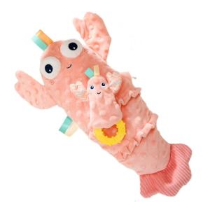 Trẻ sơ sinh bé búp bê hình thú nhồi bông động vật hoạt hình đuôi vẫy gối bé Đồ chơi nhẹ nhàng 0-1 tuổi trẻ sơ sinh đồ chơi câu đố