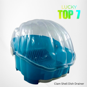 Mini Shell Dish Drainer with Drip Tray/ Clam Shell Dish Drainer/ Lagayan ng Plato/ Shell Dish Drainer Kitchen Organiser Plastic Racks
