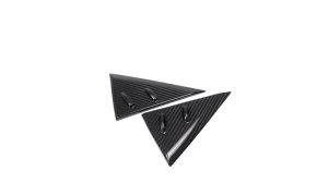 mv1 2pcs Carbon Fiber Exterior Car Front Window A-Pillar Triangle Cover Trim For Toyota Land Cruiser 300 LC300 2022-2024 Accessories 5B9Z7