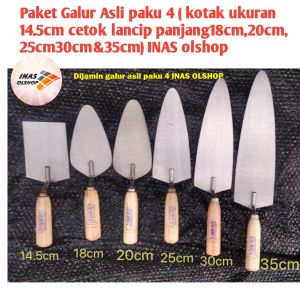 PAKET CETOK GALUR ASLI PAKU 4 ( KOTAK 14.5CMLANCIP 18CM.20CM.25CM30CM.35CM ( 1PAKET 6PCS )