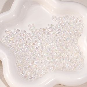 ลูกปัดแก้วข้าว10กรัม/ถุงขนาด4X7มม. ลูกปัดข้าวหลากสีสำหรับต่างหูสร้อยคอ DIY สร้อยข้อมือเครื่องประดับการทำเครื่องประดับหัตถกรรม