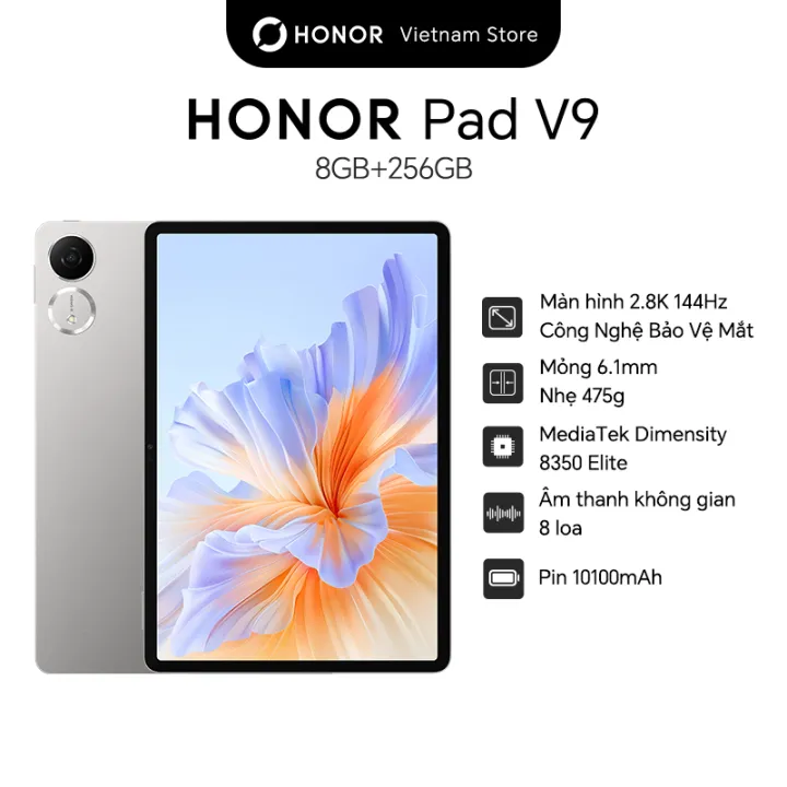 [NEW] Máy Tính Bảng HONOR Pad V9, Màn Hình 2.8K 144Hz, Chip Dimensity 8350, 8 Loa, Pin 10100mAh, Bảo Hành 18 Tháng | BigBuy360 - bigbuy360.vn