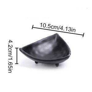GONOVO Phong cách Nhật Bản Đĩa nước sốt Melamine Đen Nhiều ngăn Đĩa gia vị Đa chức năng Đĩa đựng nước tương Tô nước chấm đậu nành Sushi Dành cho Đĩa đựng đồ