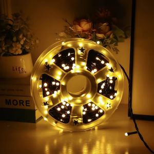Cuộn Dây đèn LED chống nước 10-50m V8 IP5 220V ngoài trời trang trí giáng sinh cuốn cây thông noel sân vườn 50W