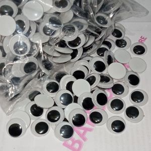 Mata Boneka Diameter 18 mm [Besar] isi 50 pcs 25 pcs / Mata Goyang / Mata Kocak