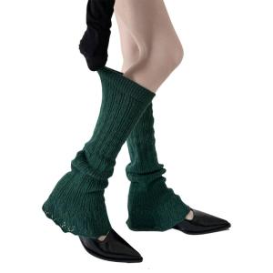 1 pair Soft & Knitted Leg Warmer 90s Ribbed Socks Shoe Sleeves with Flare Designing for Stylish Everyday Wear