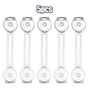 5pcs Baby Child Safety Lock Baby Anti-Pinch Safety Buckle Refrigerator Door Lock With Adhesive
