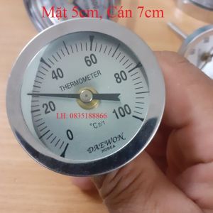 Đồng hồ đo nhiệt độ từ 0 đến 100 độ C Chân sau Daewon - Korea dùng đo nhiệt độ Lu quay Lò quay nhiệt lò nướng Nồi hơi tủ cơm