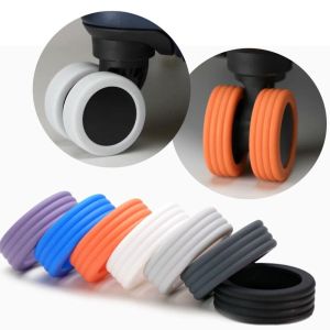 【8PCS/Set】 Caster shoes Suitcase Wheels Protection Cover Silicone Suitcase Parts Axles Travel Luggage with Silent Sound