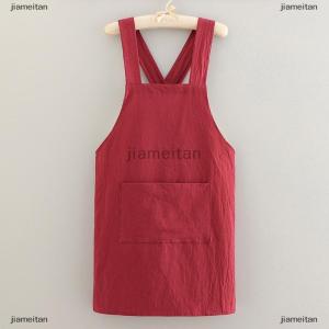 [COD] jiameitan Cooking Cotton Kitchen Aprons Breathable Wear Resistant Adult Waist Aprons Anti Fouling Soft Restaurant Work Clothes Home