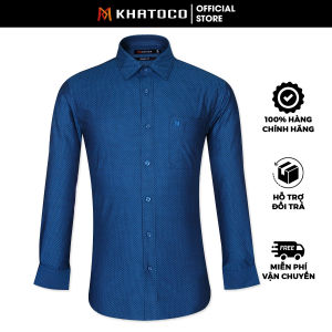 Sơ Mi Caro Tay Dài Màu Xanh - Đen Form Tailor Fit Chống Nhăn Lai Bầu - Áo Nam Khatoco
