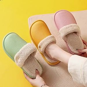 New Autumn And Winter CoupleS Cotton Slippers Detachable And Washable Plush Cotton Slippers Waterproof And Warm Home Slippers