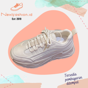 Sepatu Sneakers Wanita Premium Hitam Beige 245 Nextfashion