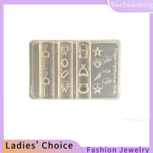 [COD] liuchuanbing Jewellery Gemstone Photo Frame 3D Transparent Nail Art Mold Silicone Carving Template DIY Nail Art Decorations Manicure Design Tools