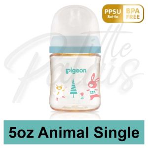 PIGEON SofTouch™ PP Nursing Bottle Wide Neck Feeding Milk Bottle PPSU T-ester 5oz/160ml-SS / 8oz/240ml-M / 11oz/330ml-L Botol Susu