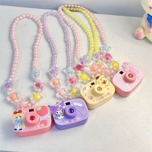 Cartoon Projection Necklace Sanrio Printed Luminous Necklace Toy for Kids Girls Gifts