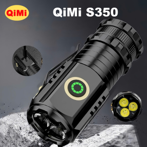 Đèn Pin Cầm Tay S350 - Chiếu Xa Siêu Sáng Có Kẹp Cài Mũ Hút Nam Châm Mạnh Mẽ Pin Bền Bỉ