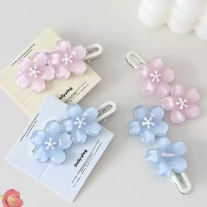 STAR FRUIT Kẹp cho phụ nữ tóc hoa anh đào dễ thương kẹp tóc bên hoa dễ thương phụ kiện tóc mùa xuân tinh tế