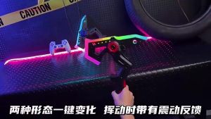 Rìu Đồ Chơi Ánh Sáng Biến Hình LED 2 Chế Độ – Hiệu Ứng Đổi Màu Phun Sương Cực Ngầu cho bé