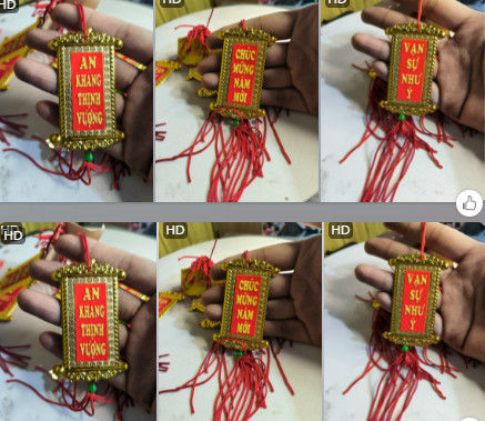 các mẫu Khánh liễng, dây treo trang trí cây mai đào tết bảo châu ...