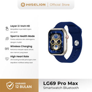 2025 Wiselion LG69 Smartwatch Terbaru 2.01 Layar Amoled IP68 Tahan Air Jam Tangan Pria dan Wanita yang Dapat Direnangi dengan model yang sama Memonitor Denyut Jantung Tekanan Darah 100+ Mode Olahraga Panggilan Bluetooth untuk Olahraga dan Aktivitas Seh