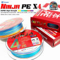 สายพีอี PE PIONEER NINJA X4 MULTI COLOR BRAI LINE ยาว 100 เมตร ทนแรงขีดข่วนได้ดี เหนียว ตีเหยื่อได้ไกลขึ้น สายโหดต้องลอง. 
