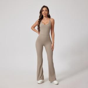 MADELINE CUTBRAY JUMPSUIT OLAHRAGA With CUP BRA / SETELAN CUTBRAY FLARE OLAHRAGA YOGA GYM FITNESS WANITA