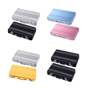 3.86x2ที่ใส่ชื่อโลหะพกพาได้2ชิ้นเคสใส่ของจัดธุรกิจ52อลูมิเนียมอัลลอยนิ้วสำหรับผู้ชายผู้หญิง