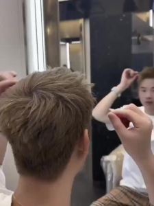 （现货速发）亚麻灰色染发膏2023潮男型男流行色植物天然染发剂自己在家染头发