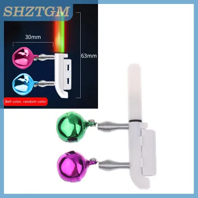 SHZTGM Câu Cá Cắn báo động cần câu đôi chuông que kẹp tip cảm ứng đèn sáng đêm flash LED mà không cần pin giải quyết flash LED