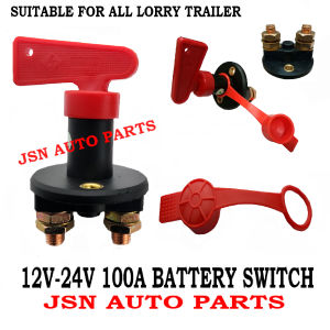 BATTERY SWITCH 12V-24V 100A CAR AUTOMOTIVE BATTERY ISOLATOR MASTER DISCONNECT CUT OFF SWITCH LORRY TRAILER AKSESORI