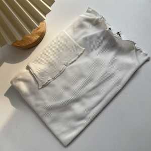 BRNJ Baju Kaos Rib Turtleneck Wanita Lengan Panjang Atasan Model Baru Korean Viral 2024 Kerah Tinggi