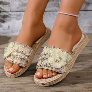 [Free Shipping] Stylish WomenS Sandals New Summer Collection Criss-Cross Design Suitable For Outdoor Wear Flat-Soled With A Slight Heel Beach Sandals