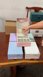PastelLuxe Jewellery Box / Multi-Layer Jewelry Organiser with Drawer Ring Holder (JBox)