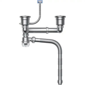Bộ xiphong thoát nước chậu rửa bát ống đúc cứng ống thoát to ngăn mùi.