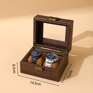 2/3/6/10/12 Slots Luxury Wooden Watch Box Watch Display Case With Transparent Glass Cover Watch Organizer Storage Holder For Collection & Gift