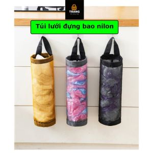 Túi Lưới Treo Tường Dạng Ống Đựng Túi Nilon - Túi lưới đựng bọc nilon treo tường