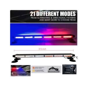 CPA (6780) 12-24V COB 6 BACK TO BACK  ROOF MOUNTED STROBE LIGHTS WITH MAGNETIC BASE (RED/BLUE)