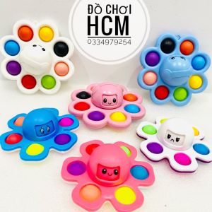 [SIÊU HOT] Đồ chơi con quay spinner bạch tuộc cảm xúc squid game pop it fidget toy bóp bong bóng giúp giảm căng thẳng xả stress