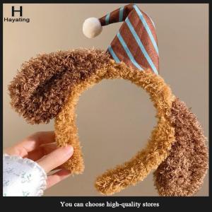 Hayating Cartoon Bow Plush Ears Hairband Womens Cute Theme Park Makeup Accessory Face Wash Photo Headband
