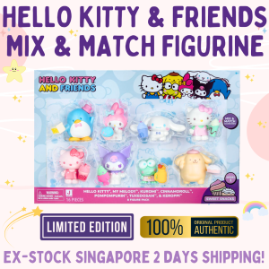 [Direct from US] Stock SG: Officially Licensed Hello Kitty & Friends Boba Tea Exclusive 8 Figurines