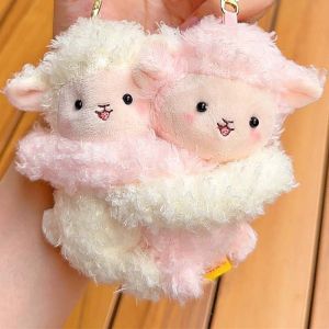 HOT 2pcs คาวาอิ หัวเข็มขัดกุญแจรูปสัตว์กอด แม่เหล็กแบบแม่เหล็ก ตลกๆ พวงกุญแจมิตรภาพหรูหรา หมูจร้า จระเข้จรเข้ จี้คู่การ์ตูน สาวๆ