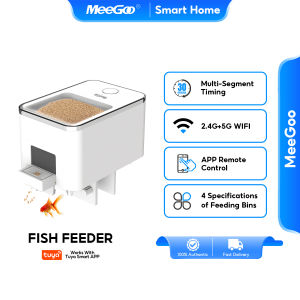 MeeGoo 100ml Automatic Fish Feeder for Small Fish - Timed and Quantitative Feeding Tuya APP