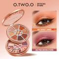 O.TWO.O 9 Warna Eyeshadow Palette High Pigment Waterproof Long-Lasting Eye Shadow. 