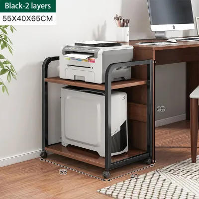 Magic Home Office Storage Rack Printer Stand Floor Nordic File Shelf With Wheel PC Case Rack Organize