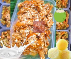 กระยาสารท นำ้อ้อย แท้ๆ มะพร้าวอ่อน เครื่องแน่นๆ ข้าวตอก ข้าวพอง ขนมไทย ขนมเทศกาล ของฝาก