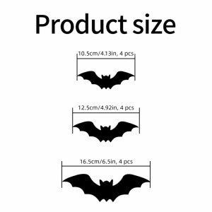 BAIXL Purple Green Lights LED Glow Wall Stickers 3D Bat Glow in The Dark Halloween Spider Atmosphere Lamp Party Decoration Lighted Stickers Halloween Decorations Halloween Party