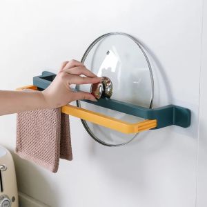 2/3/4/5 Tier Kitchen Countertop Stainless steel Multifunctional Pot Lid Holder Rack Pan Cover Storage Shelf Household Punch-free Spatula Kitchenware  Pot Rack